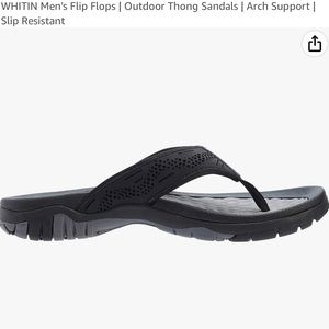 Whitin MENS Flip Flops size 9-10 black and gray size worn one time